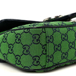 Monogram Multicolor Matelasse Diagonal Small GG Marmont Shoulder Bag Green Blue