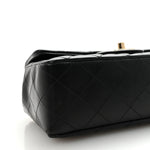 Lambskin Quilted Mini Rectangular Flap Black