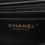 Lambskin Quilted Mini Rectangular Flap Black