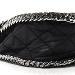 Shaggy Deer Quilted Falabella Shoulder Bag Black