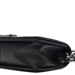 Goatskin Quilted Patent Medium Duo Boy Flap Dark Blue