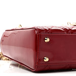Patent Cannage Mini Lady Dior Red