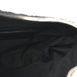 Silk Dandelion Print De Manta Clutch Black