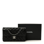 Lambskin Quilted Small Double Flap Black