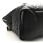 Calfskin Quilted ES Giant Travel Bag Black