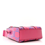 Calfskin GG Tennis Embossed Mini Tote Bag Modern Fuchsia Modern Blue