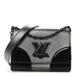 Epi Patent Twist Shoulder Bag MM Anthracite Nacre