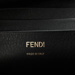 Shearling Vitello Dolce Macro FF 1974 Mini Baguette Tobacco Black