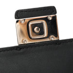 Recycled Fabric Jacquard Vitello Grace FF 1974 Baguette Belt Pouch Tobacco Moro Black