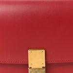 Smooth Calfskin Small Classic Box Flap Bag Red