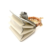 Calfskin Bamboo Mini Thiara Top Handle Bag White