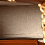 New Canvas Charisma Calfskin Crystal GG Monogram Mini Diana Tote Bag Camel Ebony