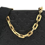Lambskin Embossed Monogram Coussin PM Black