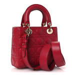 Lambskin Cannage Small My ABCDior Lady Dior Red