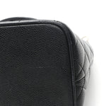 Caviar Quilted Medallion Tote Black