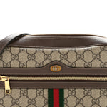 GG Supreme Monogram Web Small Ophidia Shoulder Bag Brown