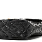Caviar Quilted Flap Shoulder Bag Black