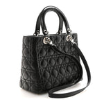 Lambskin Cannage Medium Lady Dior Black