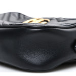 Calfskin Matelasse Small GG Marmont Chain Shoulder Bag Black