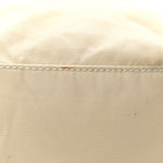 Tessuto Nylon Saffiano Shopping Tote White