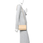 Caviar Quilted Wallet on Chain WOC Beige