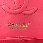 Caviar Quilted Small Double Flap Dark Pink