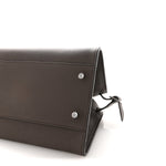 Grained Calfskin Margaux Shoulder 12 Deep Brown