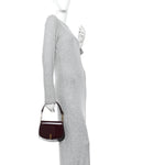 Patent Calfskin Mini Voltaire Top Handle Bag Dark Wine