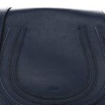 Calfskin Medium Marcie Round Crossbody Bag Navy