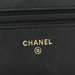 Aged Calfskin Quilted Lucky Charms 2.55 Reissue Wallet On Chain WOC Black