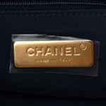 Goatskin Quilted Maxi Chanel 19 Flap Dark Blue