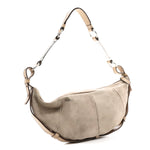 Suede Calfskin Small Hobo Beige