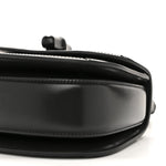 Moire Fabric Calfskin Rhinestone Monogram Monochrome Mini Bamboo 1947 Top Handle Chain Bag Black