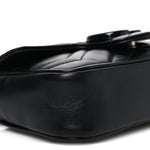 Calfskin Matelasse Monochrome GG Marmont Chain Belt Bag Black