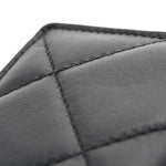 Nappa Graffiti Quilted Graffiti Skull Card Holder on Chain Black White