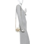 Lambskin Quilted Chanel 19 Round Clutch With Chain White