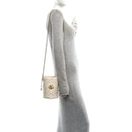 Calfskin Matelasse Mini GG Marmont 2.0 Bucket Bag White