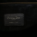 Calfskin Macro Cannage Medium Book Tote Black