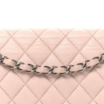 Caviar Quilted Medium Double Flap Light Pink
