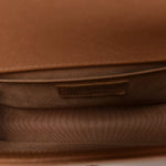 Caviar Quilted Medium Boy Flap Light Brown