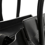 Drummed Calfskin Micro Luggage Black
