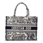 Canvas Embroidered Medium Dioriviera Toile De Jouy Book Tote Blue