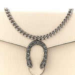 Dollar Calfskin Mini Dionysus Chain Wallet Mystic White
