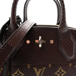 Snakeskin Monogram City Steamer Mini Brown
