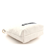Shiny Calfskin Quilted Mini Chanel 22 White Black