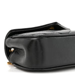 Lambskin Chevron Quilted Micro LouLou Black