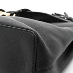 Pebbled Calfskin Large Soho Hobo Black