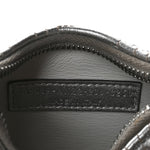 X MARC JACOBS Laminated Craquele Lambskin Nano Fendigraphy Hobo Charm Argento