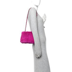 Rabbit Fur Shoulder Bag Fuchsia