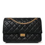 Aged Calfskin Quilted 2.55 Reissue 226 Flap Black